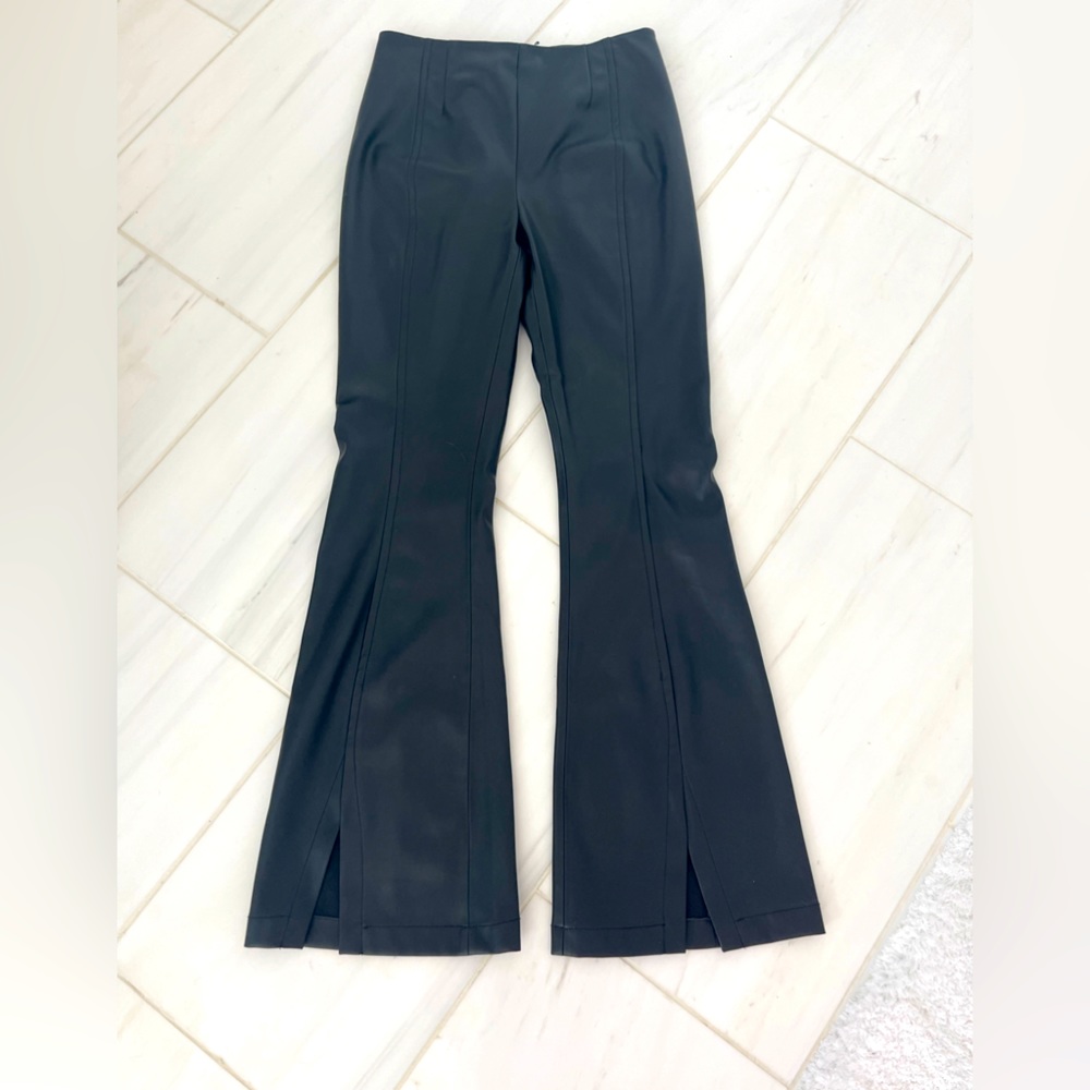 Free people flared leather pant size 27